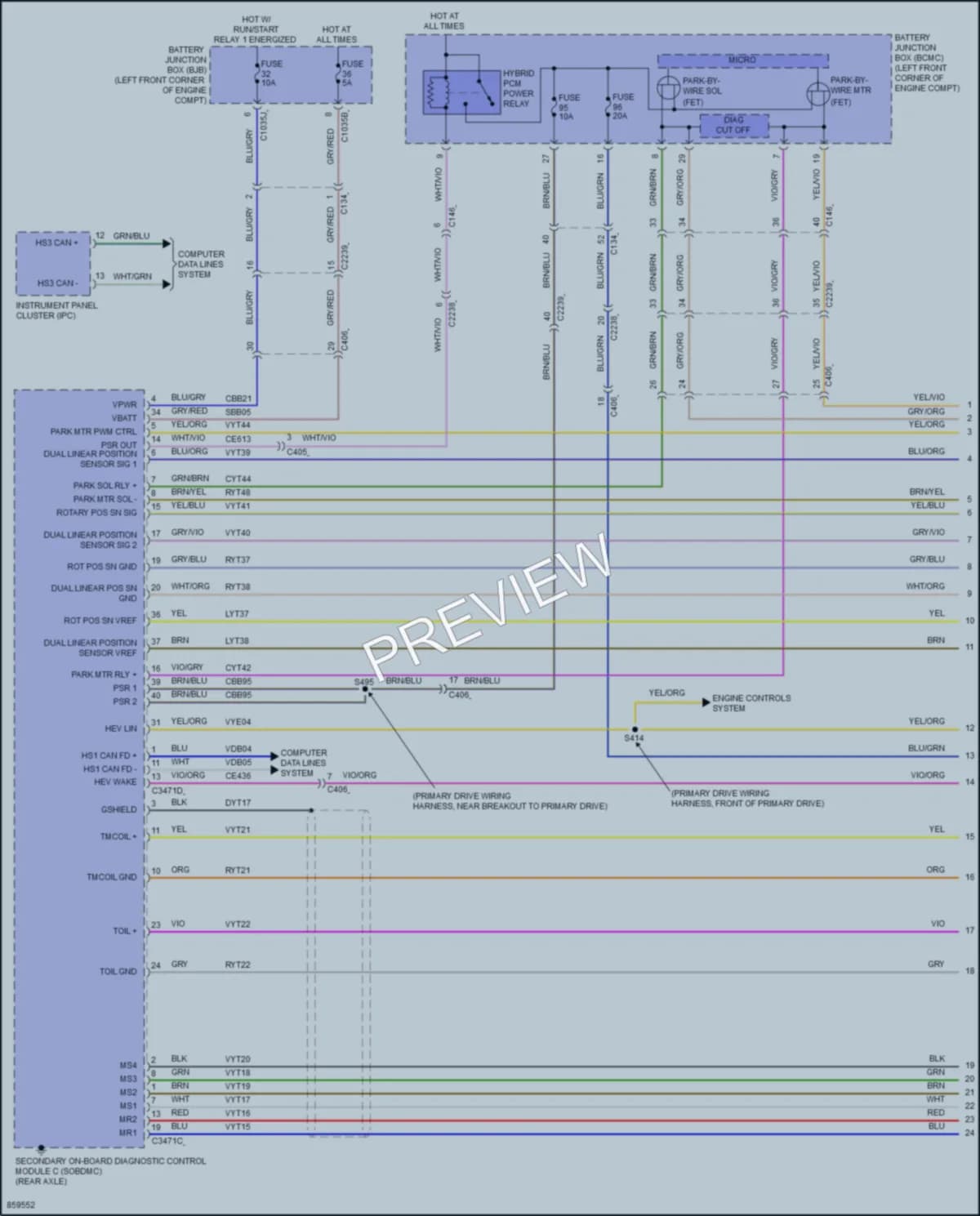2024 Ford 350ETransit Transmission wiring diagram preview