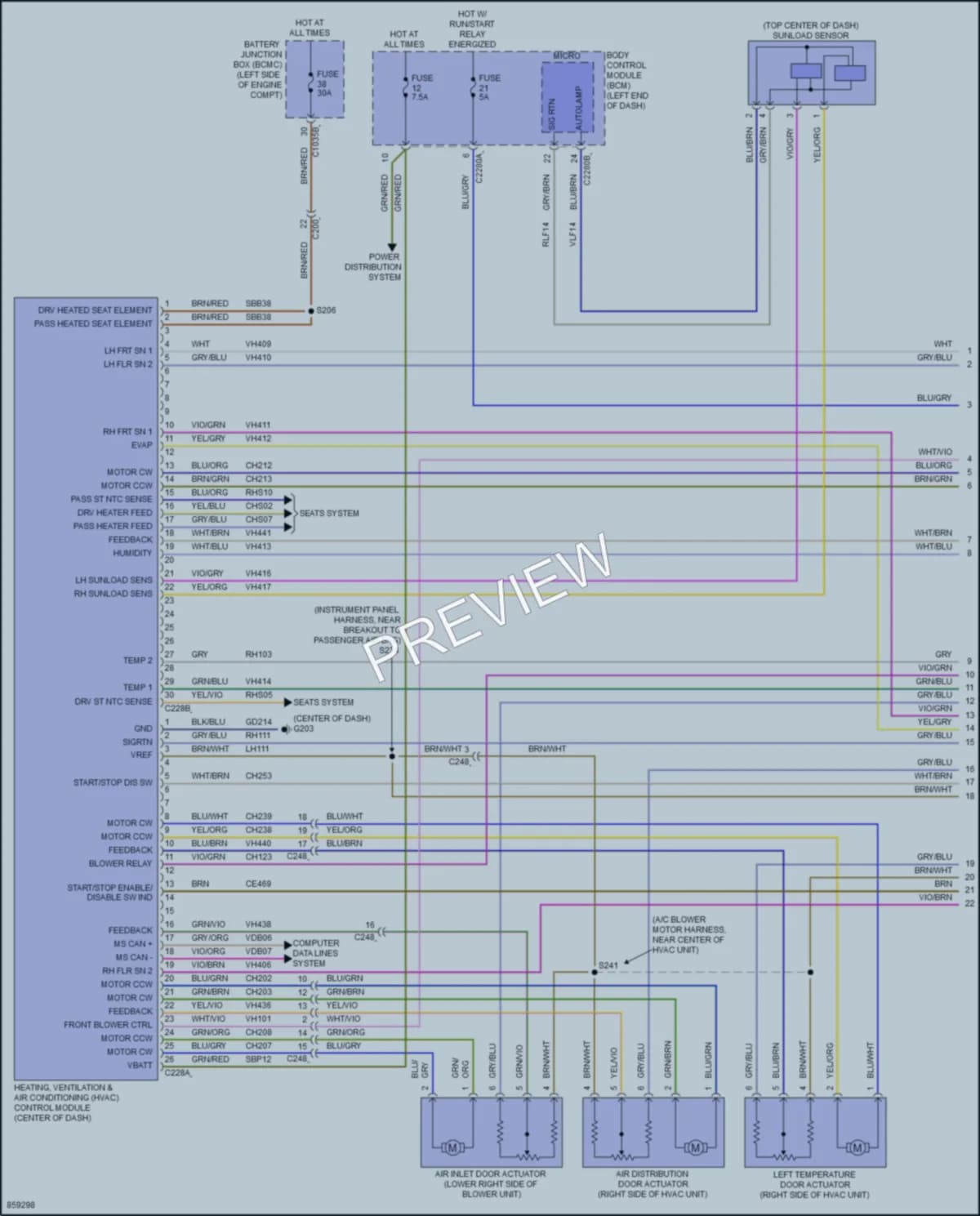 2024 Ford Bronco Air Conditioning wiring diagram preview