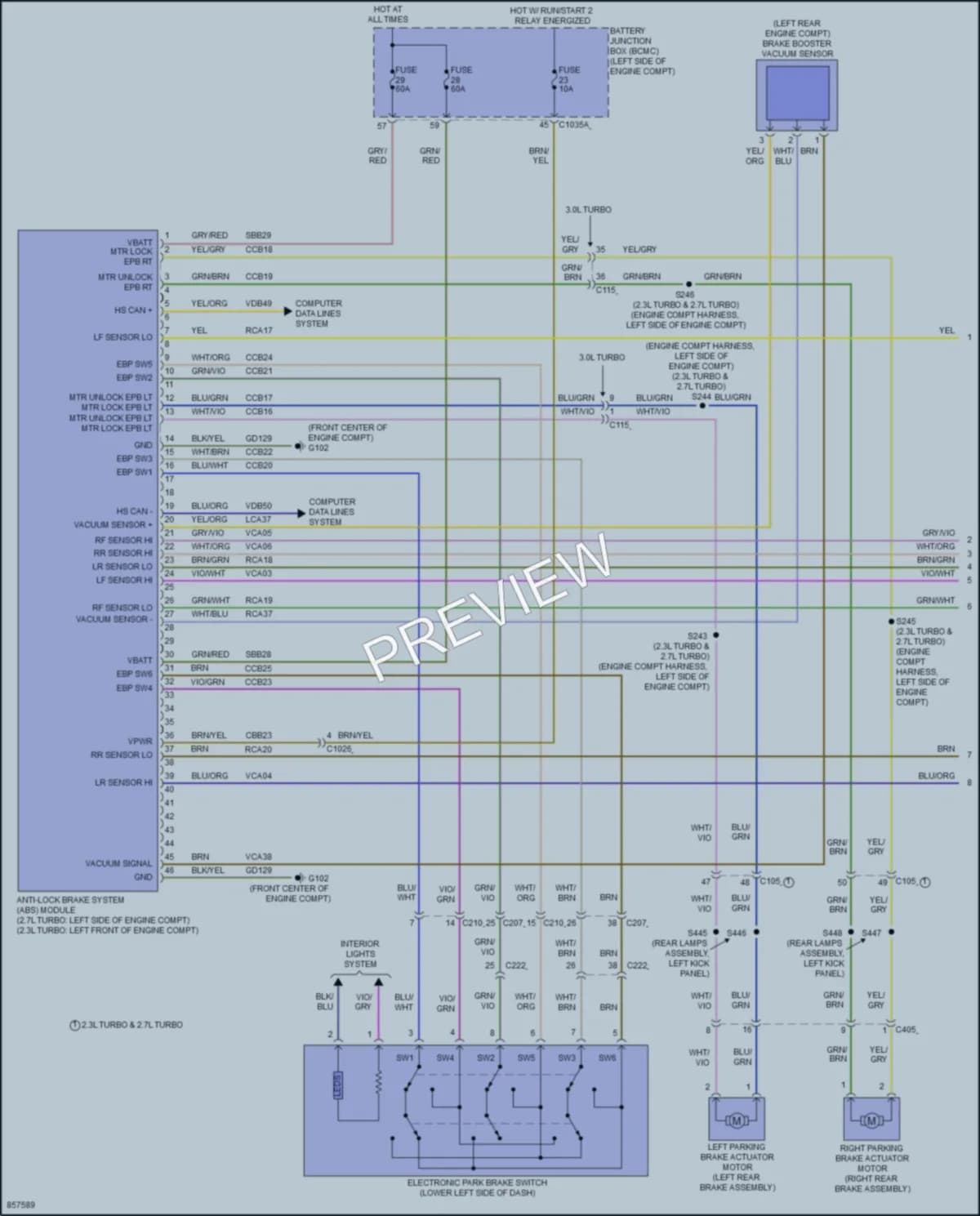 2024 Ford Bronco Anti Lock Brakes wiring diagram preview