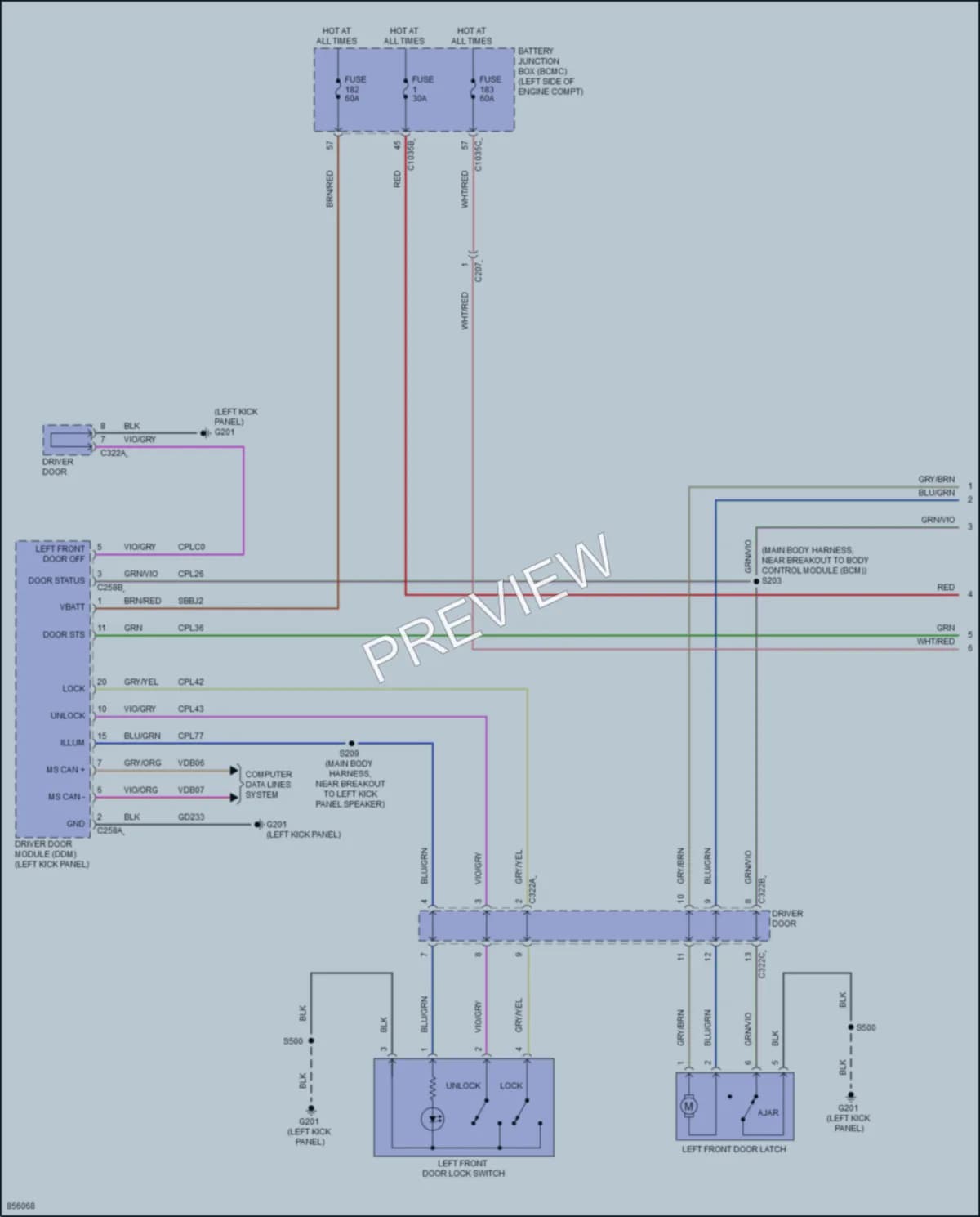 2024 Ford Bronco Anti Theft wiring diagram preview