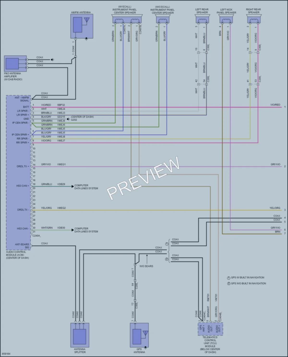 2024 Ford Bronco Radio wiring diagram preview