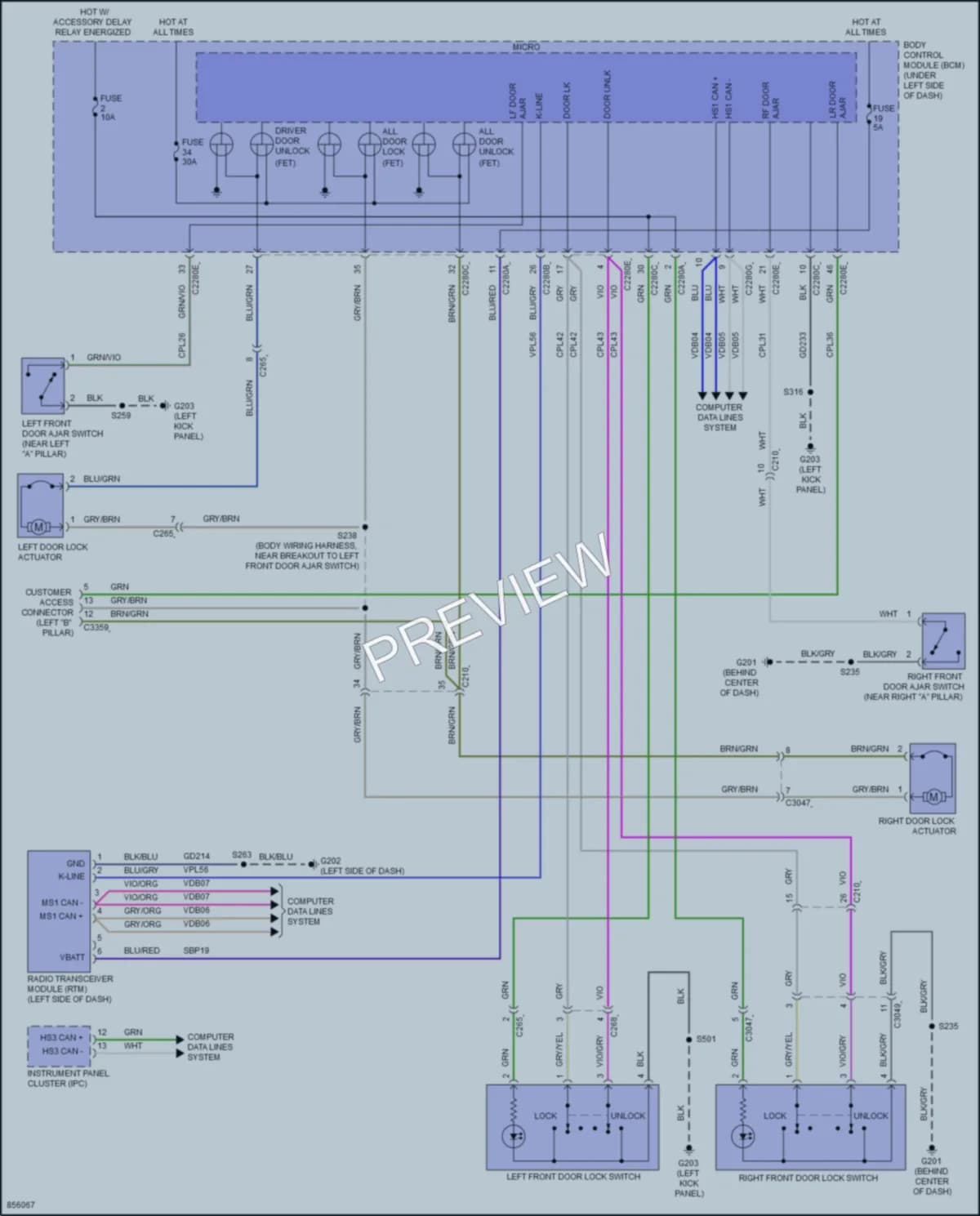 2024 Ford E350Econoline Anti Theft wiring diagram preview