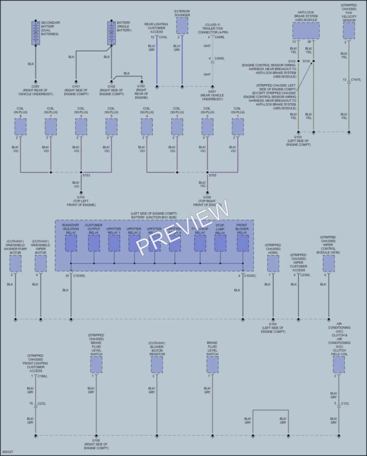 2024 Ford E350Econoline Ground Distribution wiring diagram preview