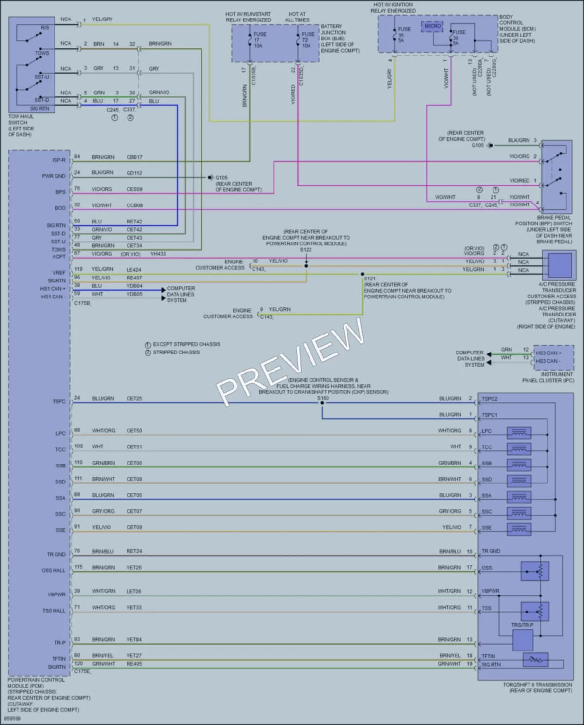 2024 Ford E350Econoline Transmission wiring diagram preview