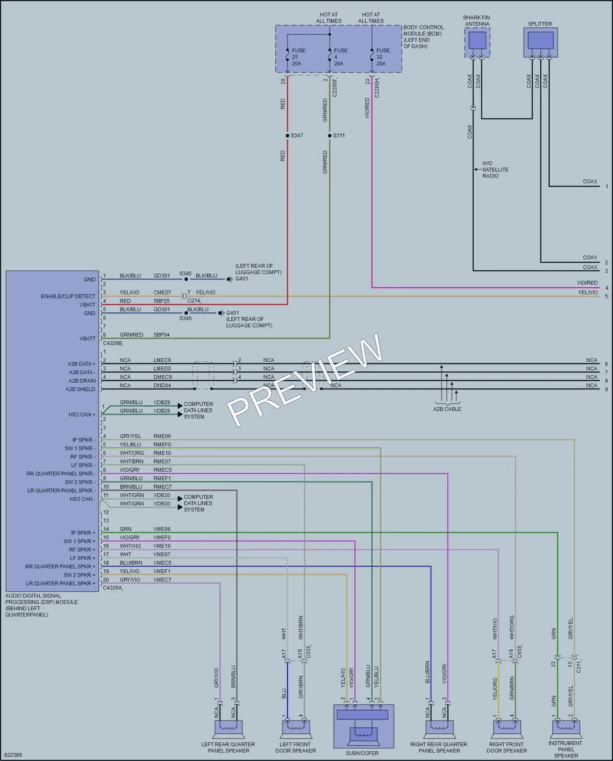 2024 Ford Edge Radio wiring diagram preview