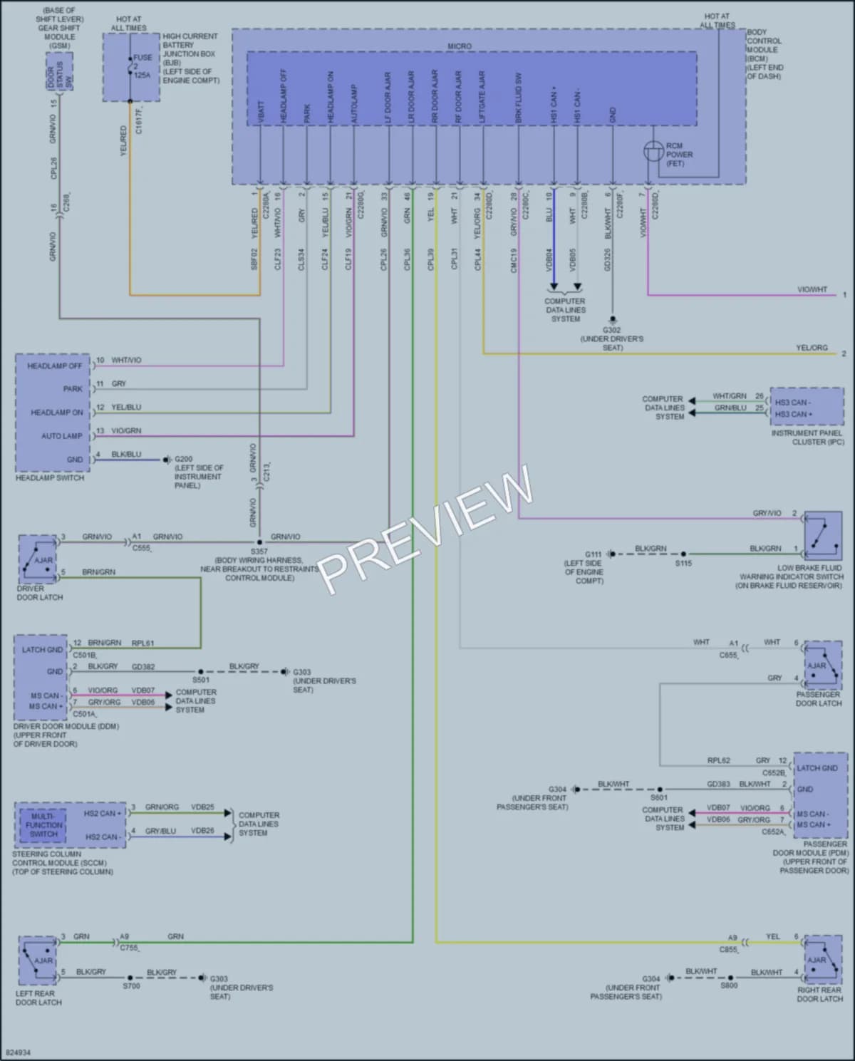 2024 Ford Edge Warning Systems wiring diagram preview