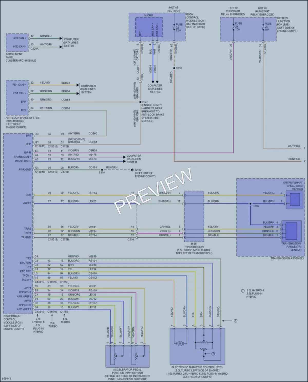2024 Ford Escape Cruise Control wiring diagram preview