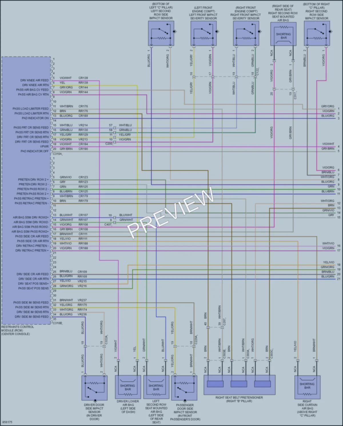 2024 Ford Escape Supplemental Restraints wiring diagram preview