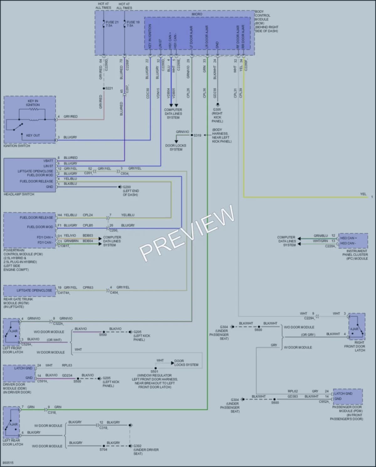2024 Ford Escape Warning Systems wiring diagram preview