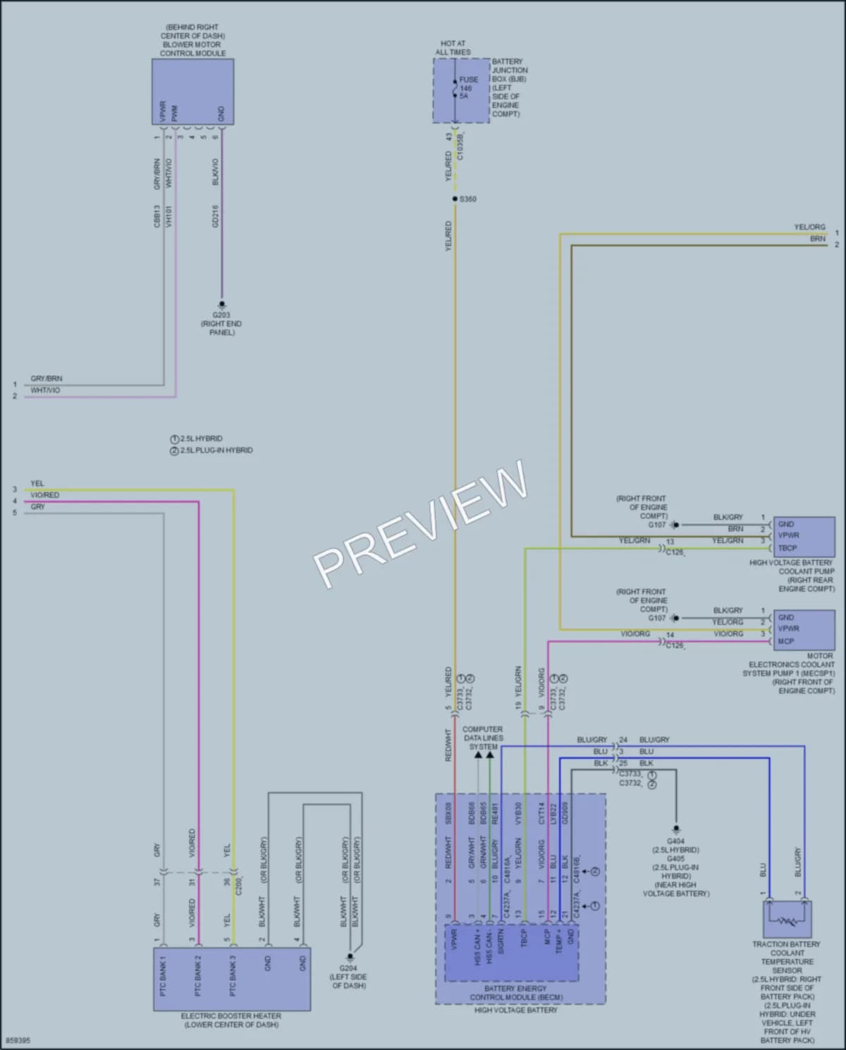 2024 Ford EscapePlugIn Air Conditioning wiring diagram preview