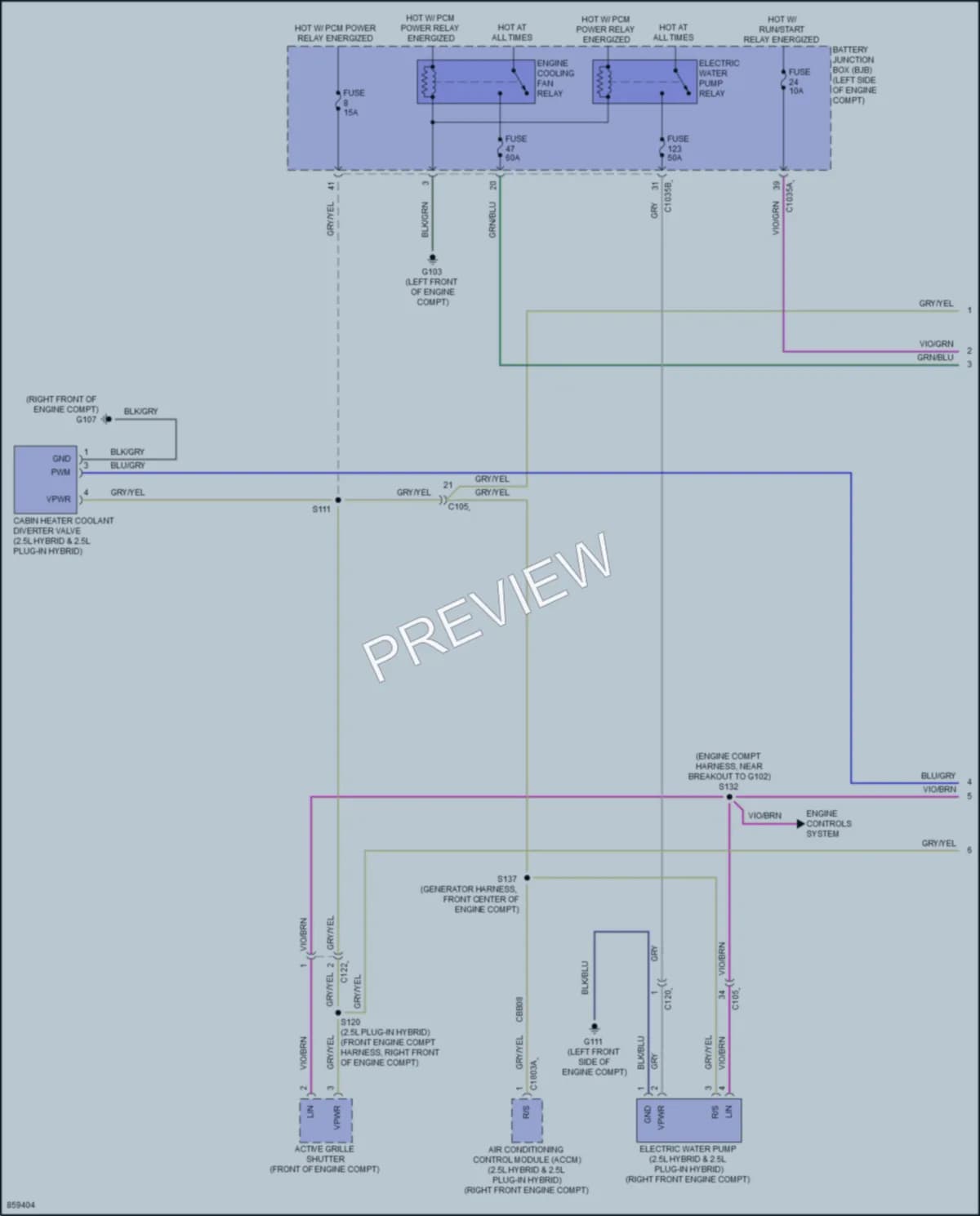 2024 Ford EscapePlugIn Cooling Fan wiring diagram preview