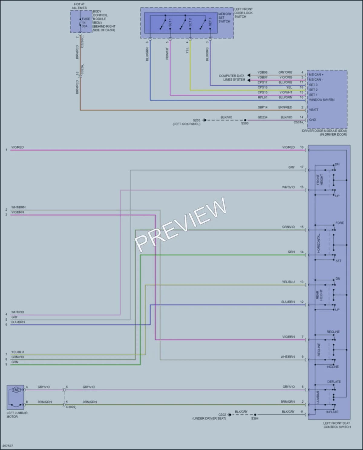 2024 Ford EscapePlugIn Memory Systems wiring diagram preview