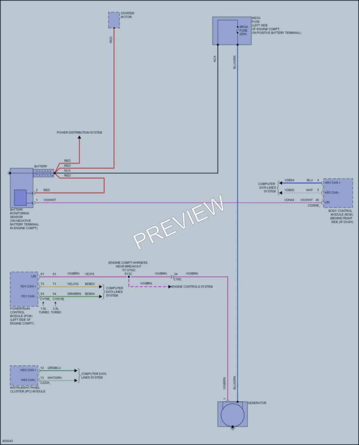 2024 Ford EscapePlugIn Starting Charging wiring diagram preview