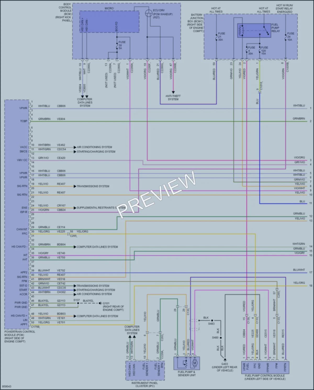 2024 Ford Expedition Engine Performance wiring diagram preview