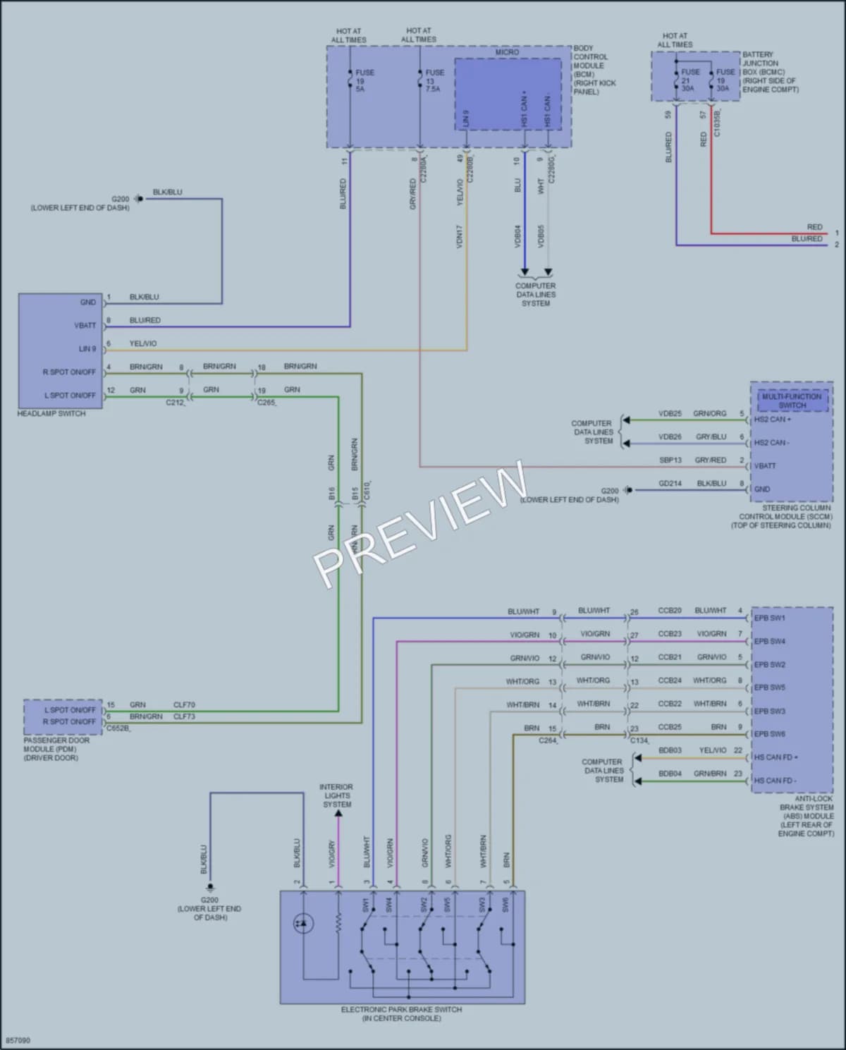 2024 Ford Expedition Headlights wiring diagram preview