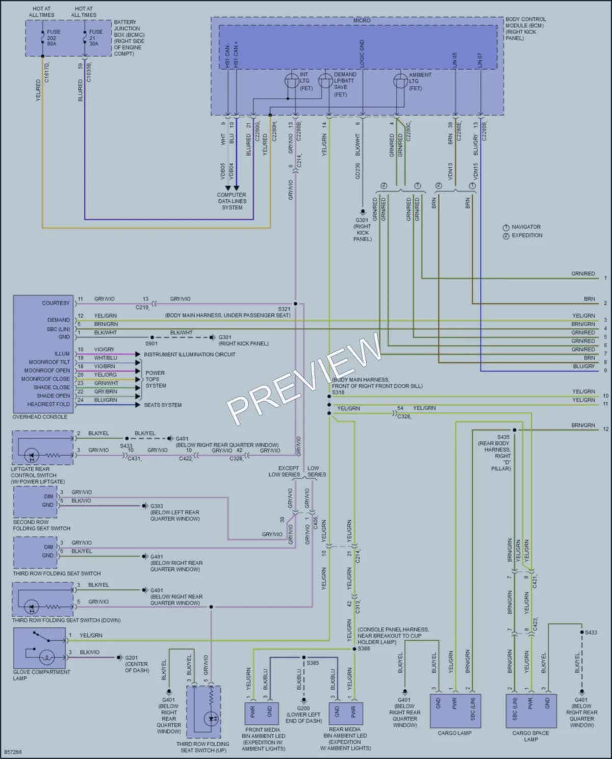 2024 Ford Expedition Interior Lights wiring diagram preview