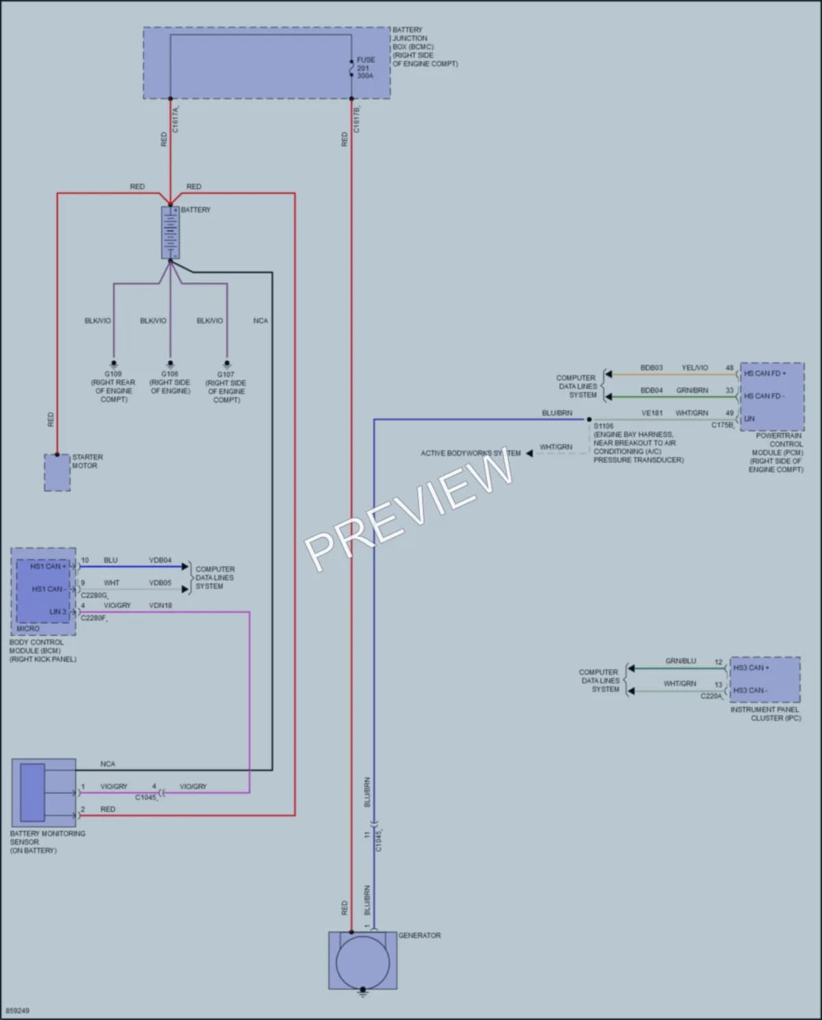 2024 Ford Expedition Starting Charging wiring diagram preview