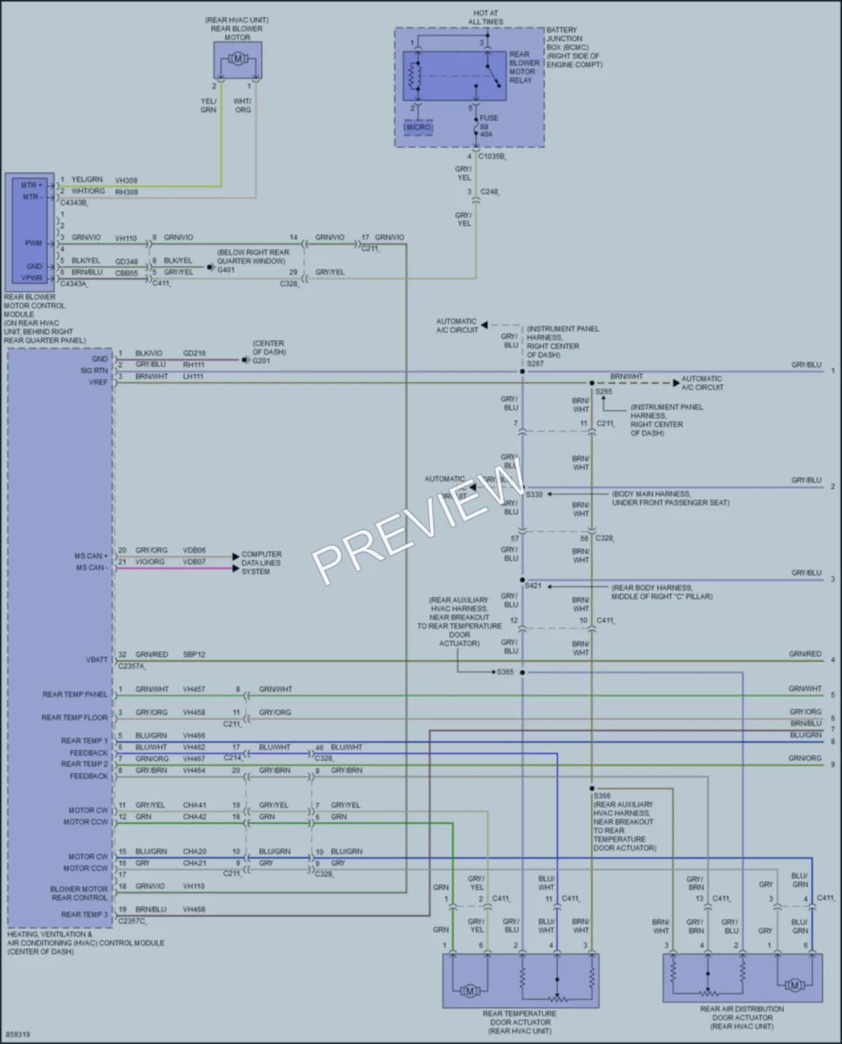 2024 Ford ExpeditionMAX Air Conditioning wiring diagram preview