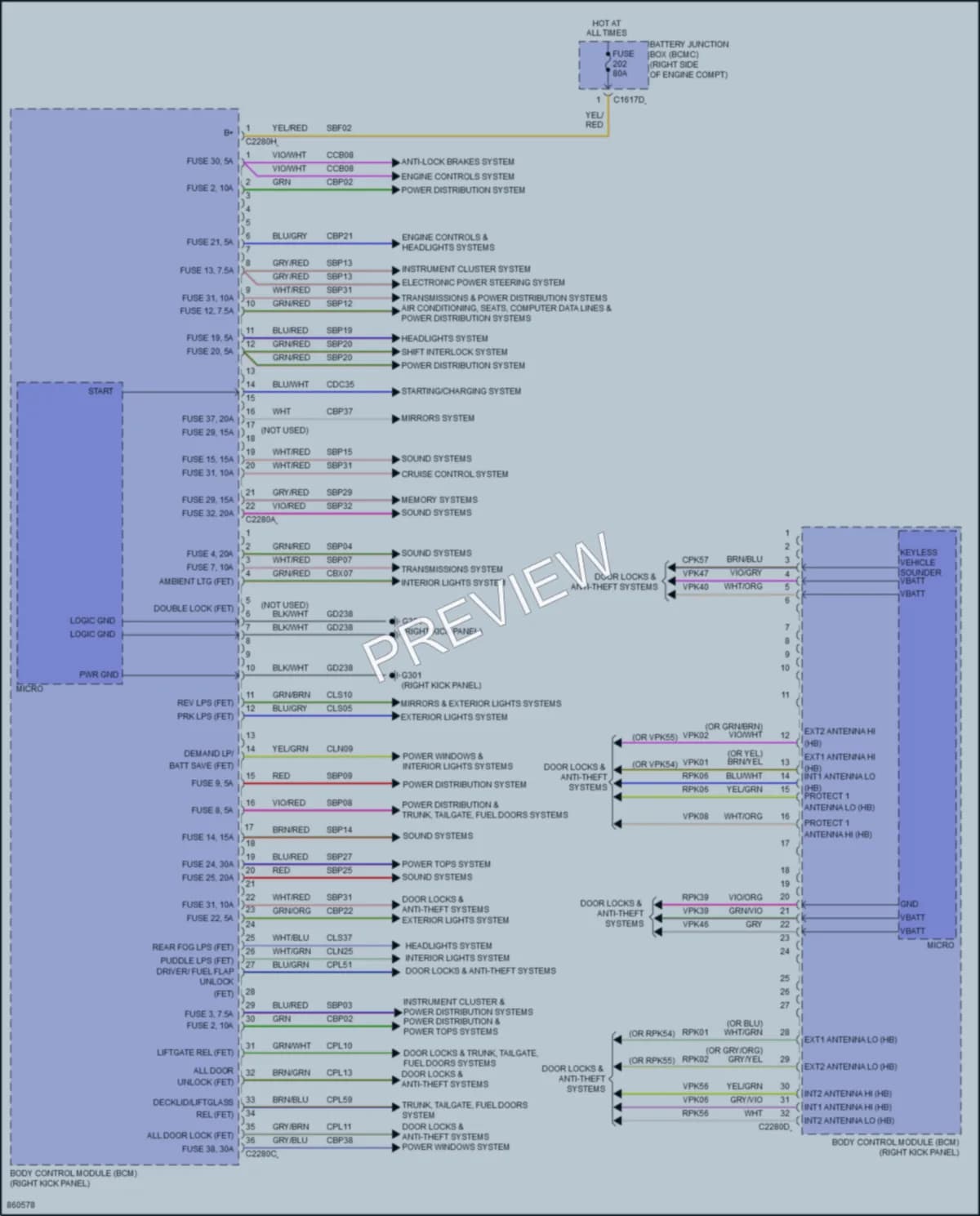 2024 Ford ExpeditionMAX Body Control Modules wiring diagram preview