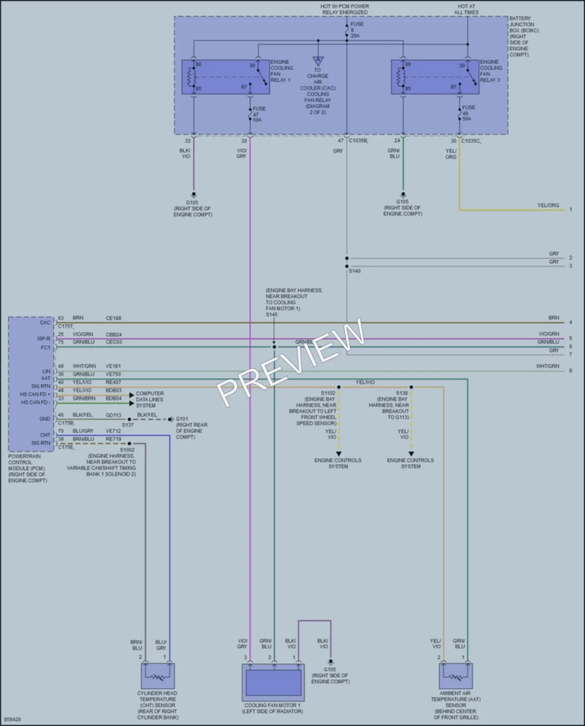 2024 Ford ExpeditionMAX Cooling Fan wiring diagram preview
