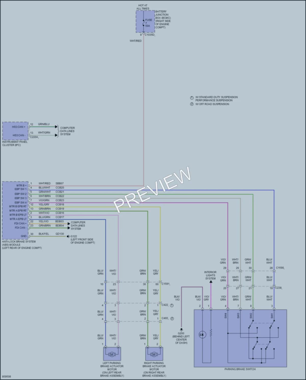 2024 Ford F150 Shift Interlock wiring diagram preview