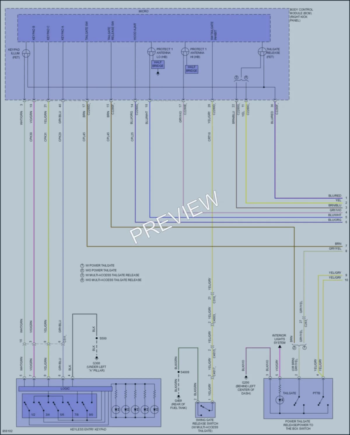 2024 Ford F150Hybrid Anti Theft wiring diagram preview