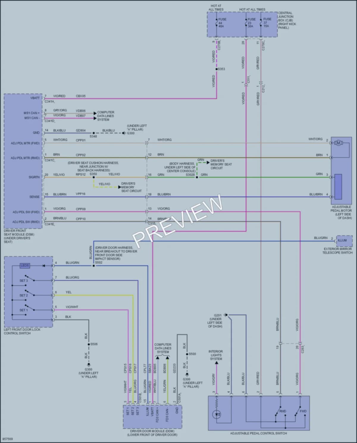2024 Ford F150Hybrid Memory Systems wiring diagram preview
