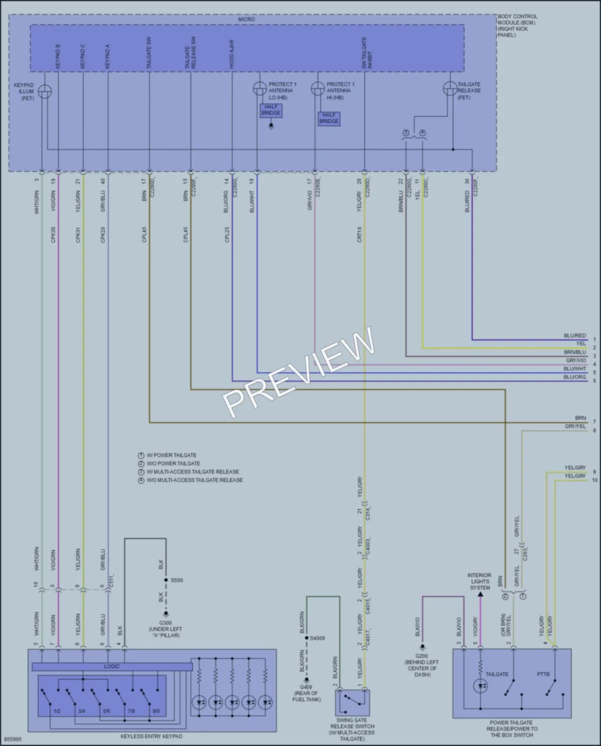 2024 Ford F150Hybrid Power Door Locks wiring diagram preview