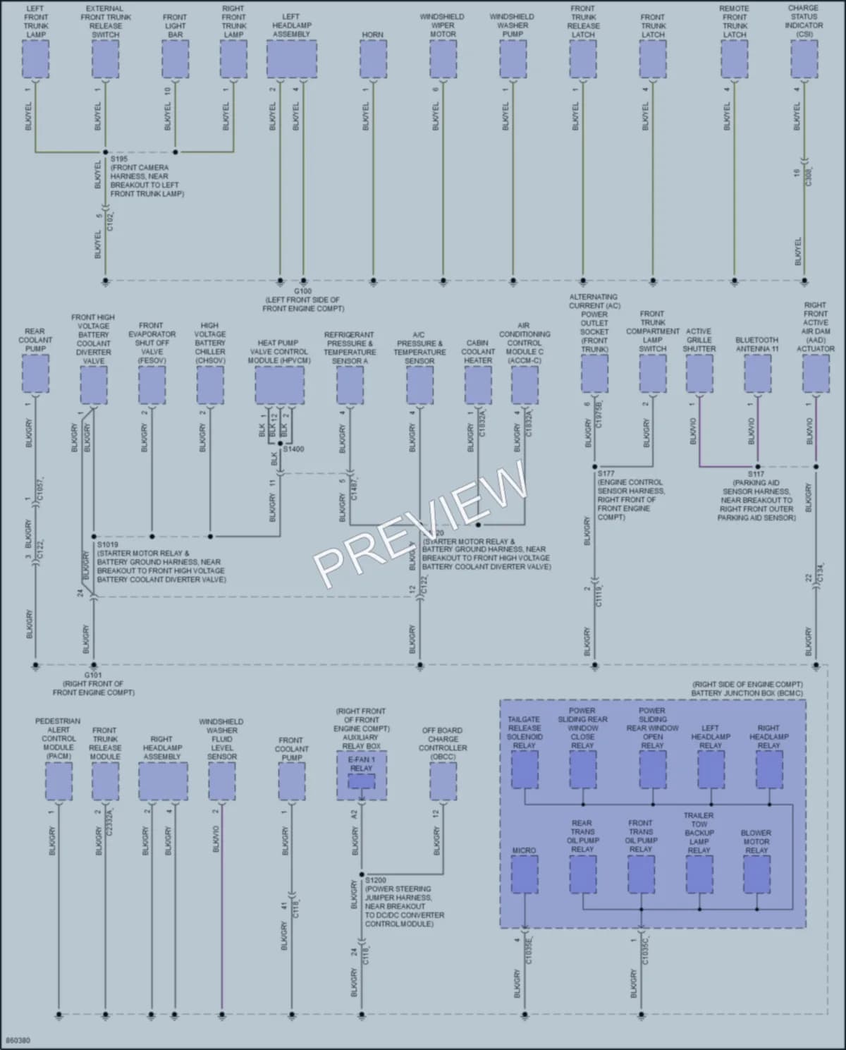 2024 Ford F150Lightning Ground Distribution wiring diagram preview