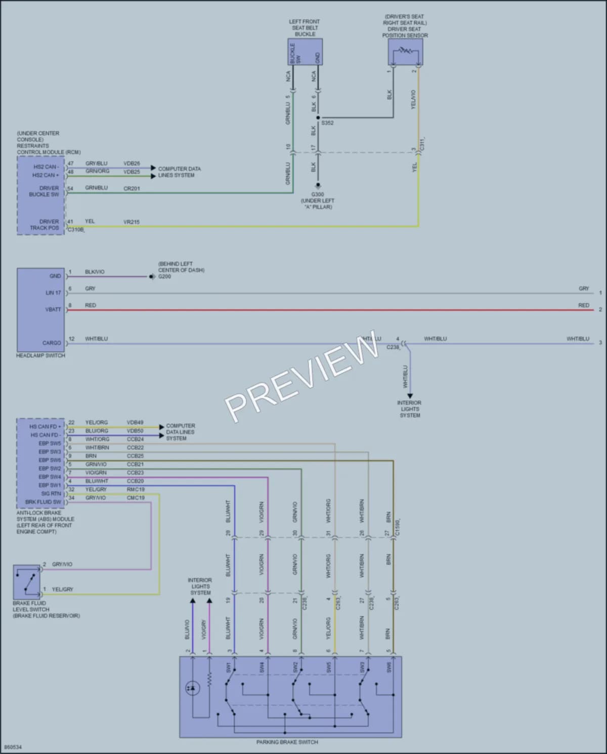 2024 Ford F150Lightning Warning Systems wiring diagram preview