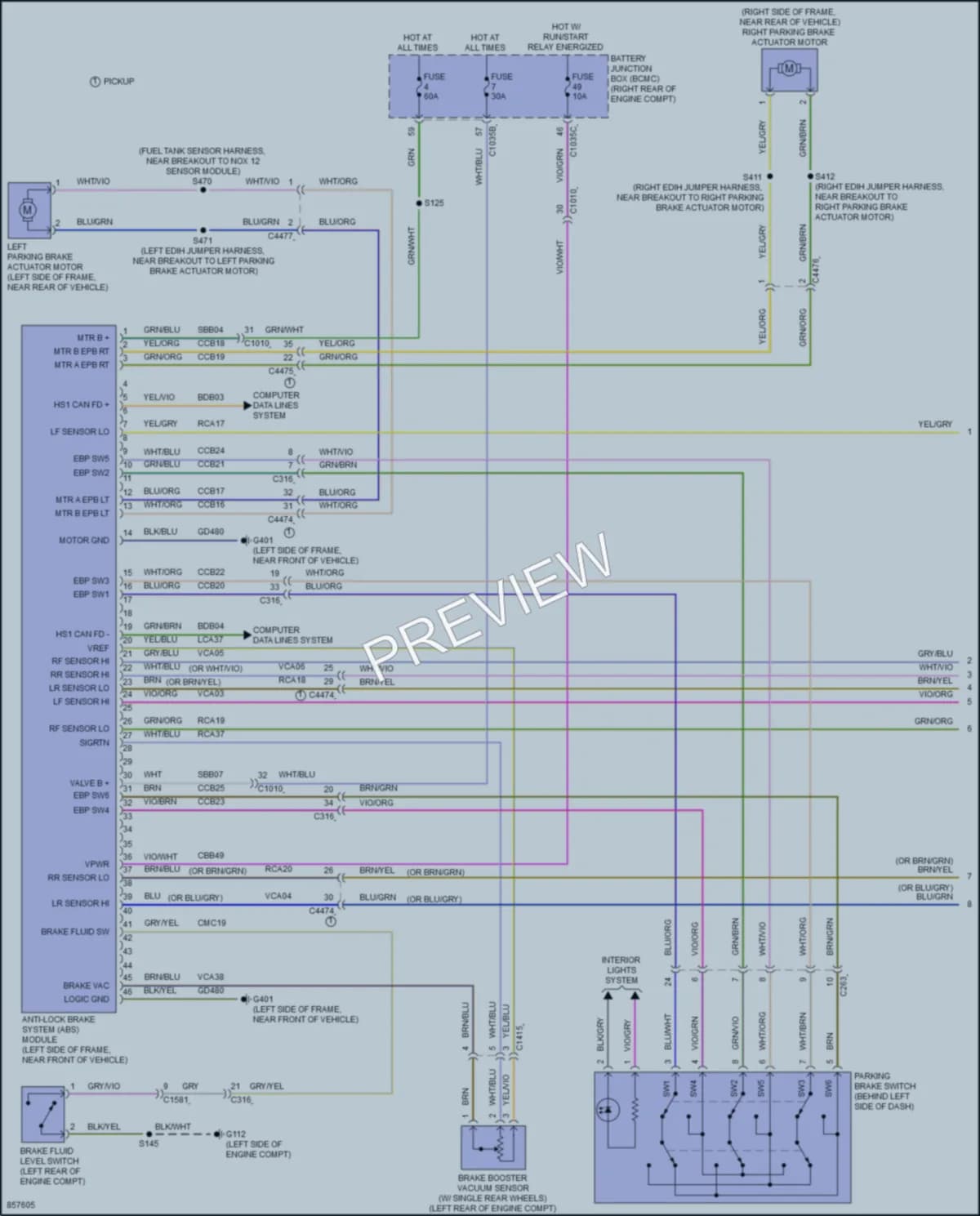 2024 Ford F350SuperDuty Anti Lock Brakes wiring diagram preview