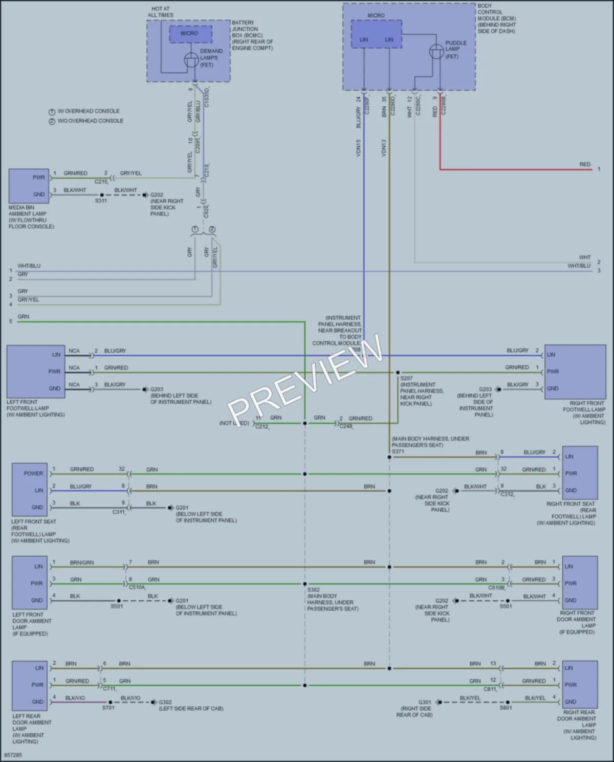 2024 Ford F350SuperDuty Interior Lights wiring diagram preview