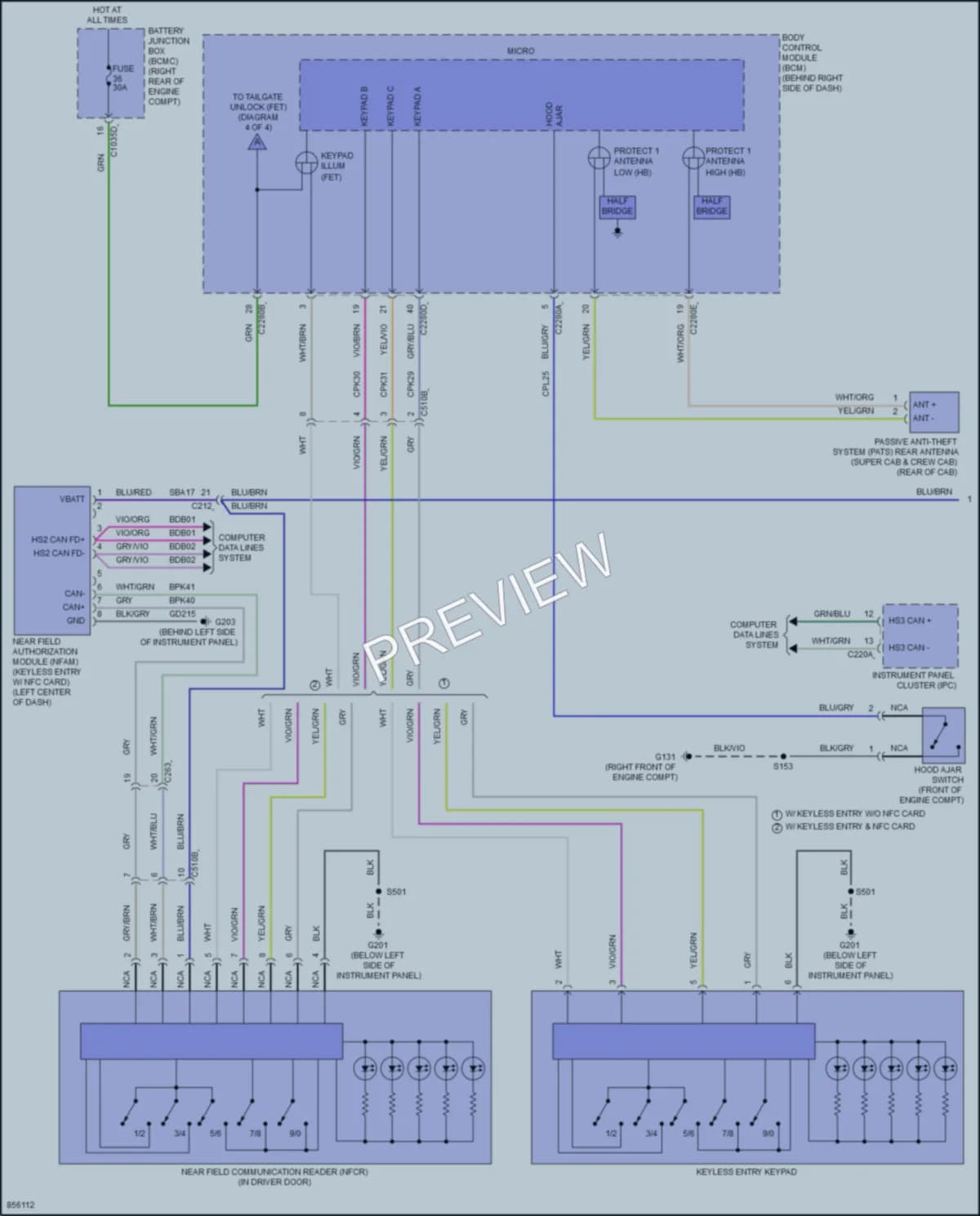 2024 Ford F450SuperDuty Anti Theft wiring diagram preview