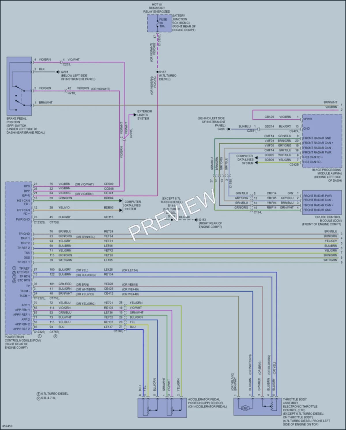 2024 Ford F550ChsCab Cruise Control wiring diagram preview