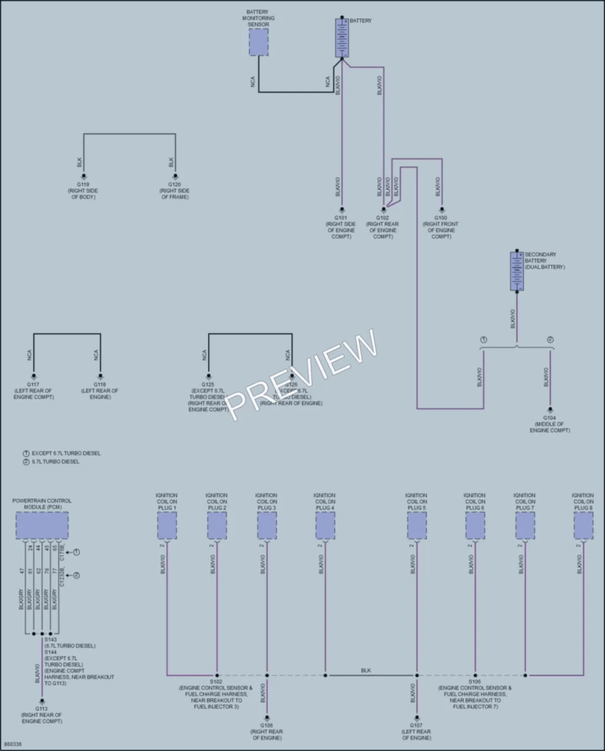 2024 Ford F550ChsCab Ground Distribution wiring diagram preview