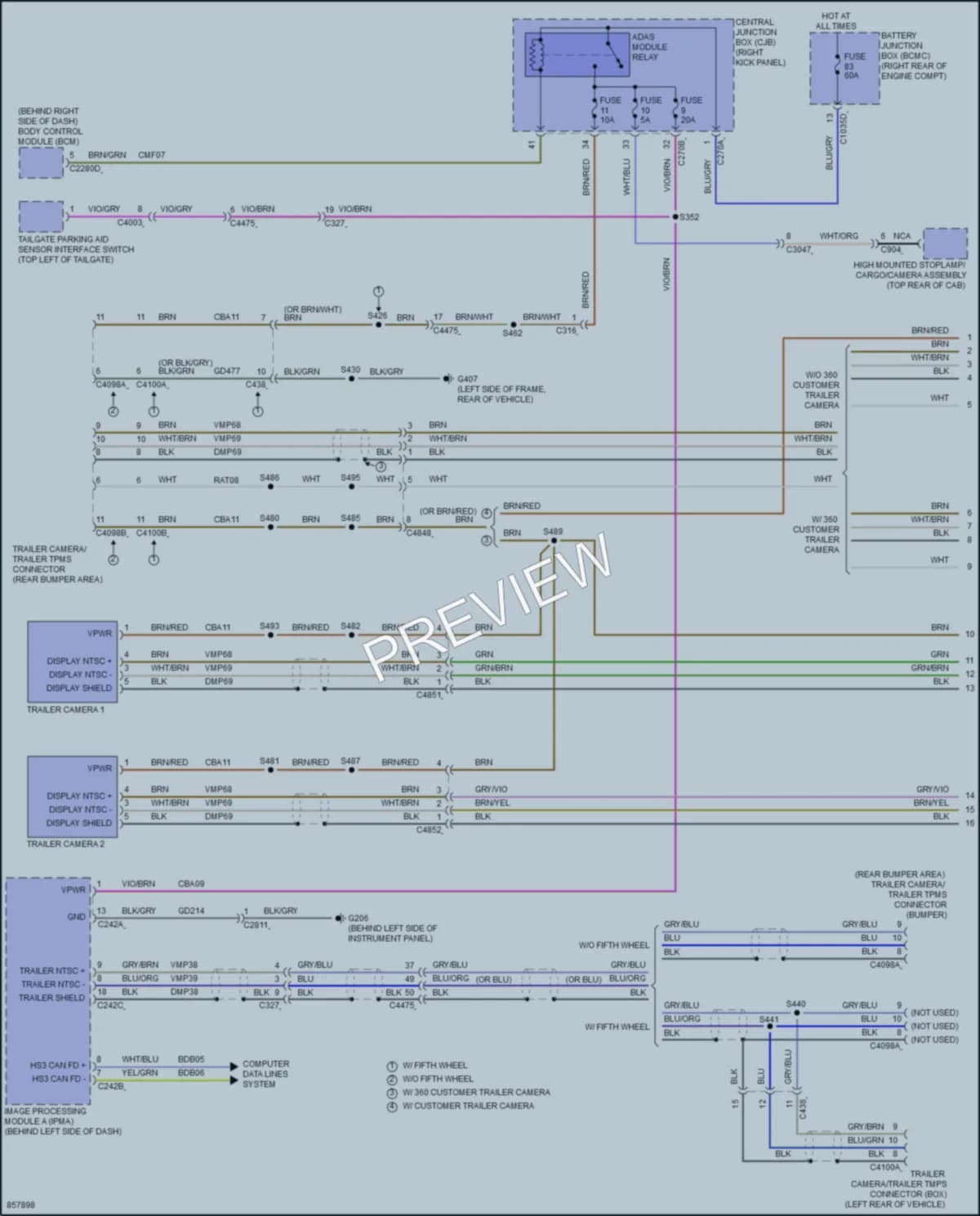 2024 Ford F550ChsCab Navigation wiring diagram preview