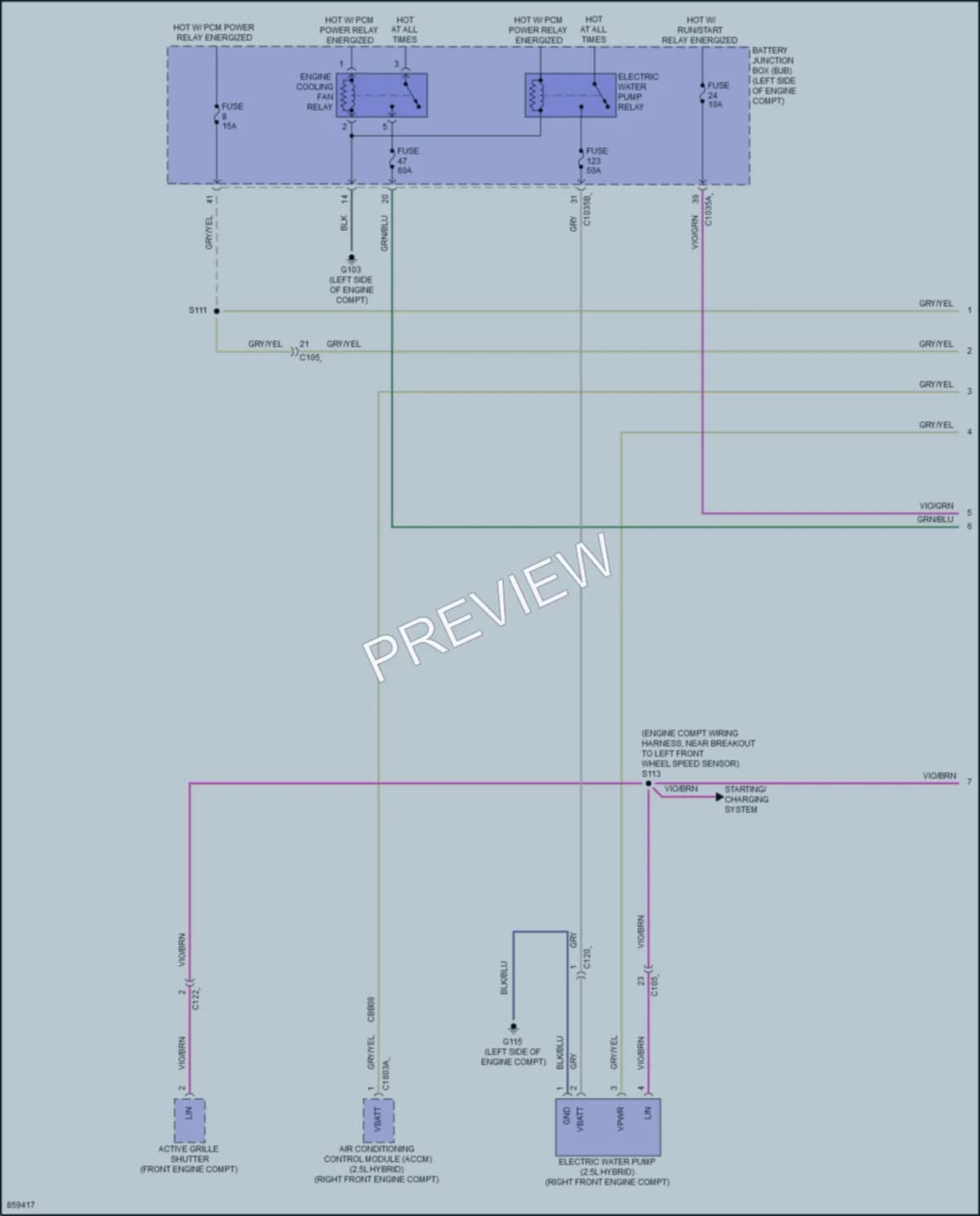 2024 Ford Maverick Cooling Fan wiring diagram preview