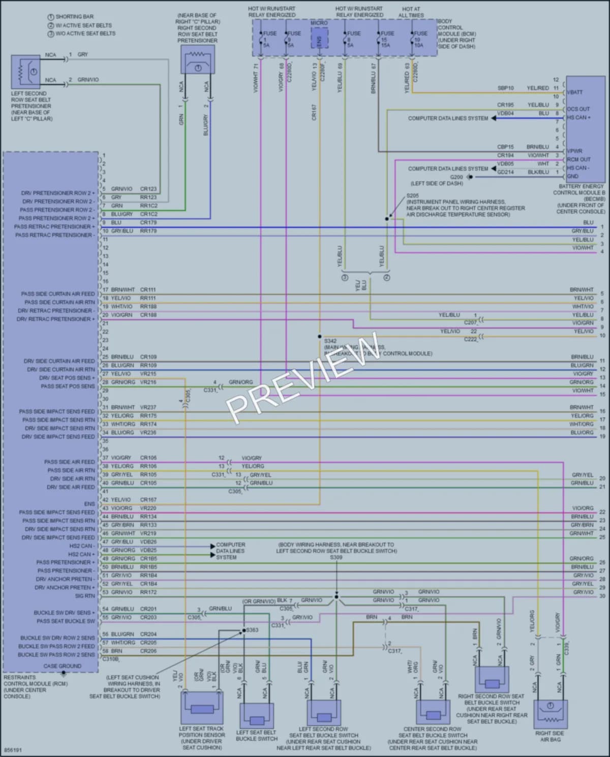 2024 Ford Maverick Supplemental Restraints wiring diagram preview