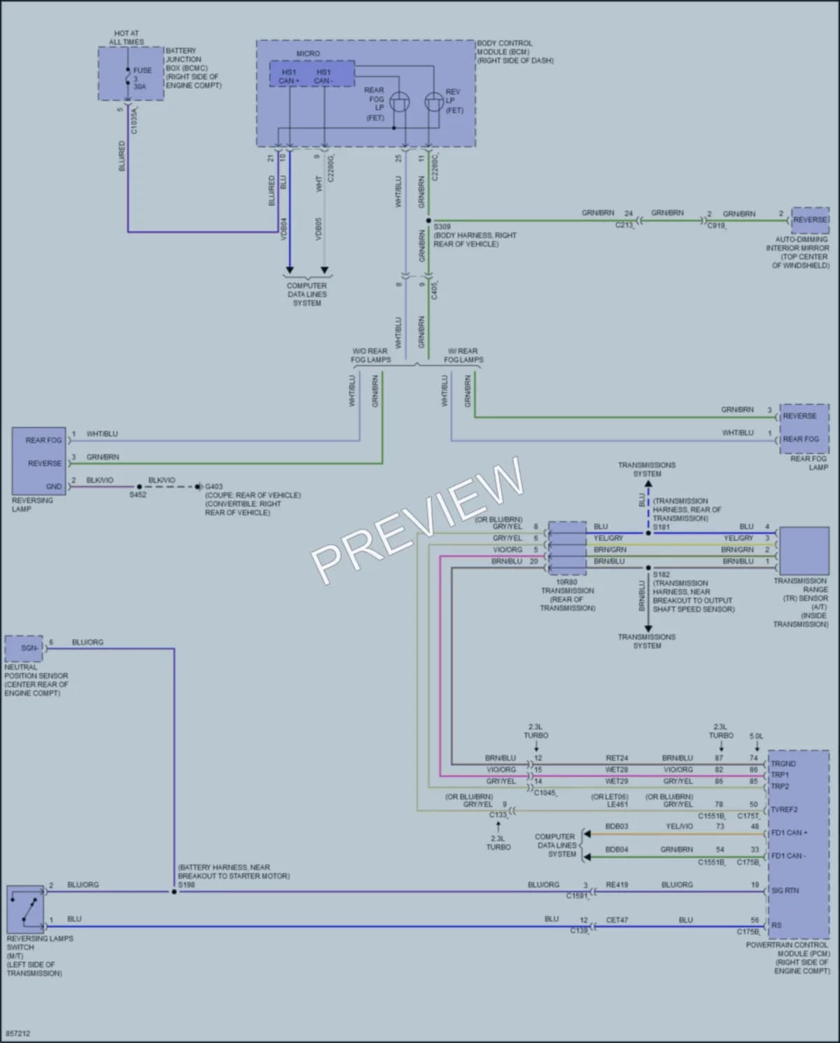 2024 Ford Mustang Exterior Lights wiring diagram preview