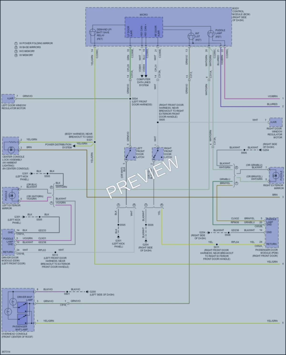 2024 Ford Mustang Interior Lights wiring diagram preview