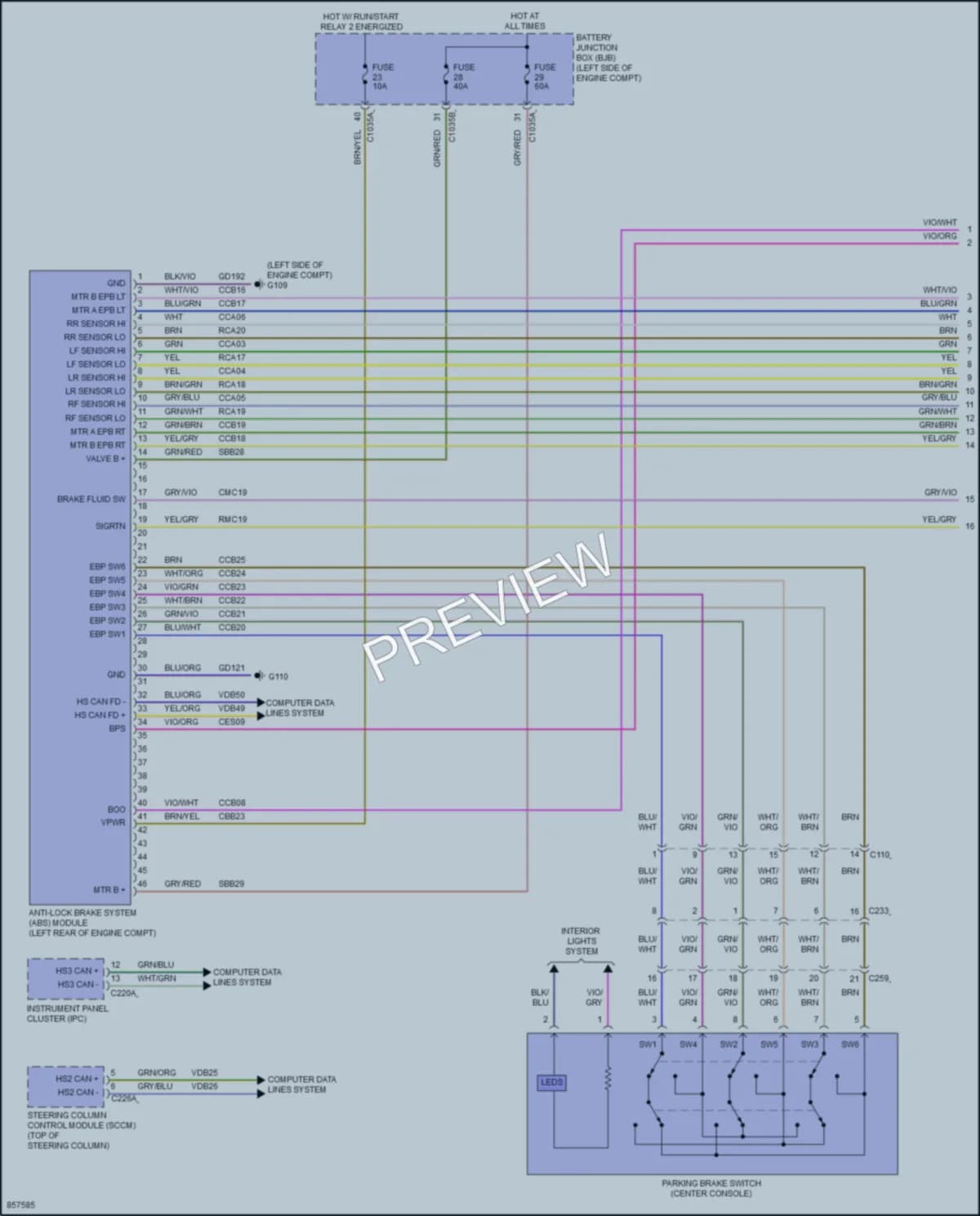 2024 Ford MustangMachE Anti Lock Brakes wiring diagram preview