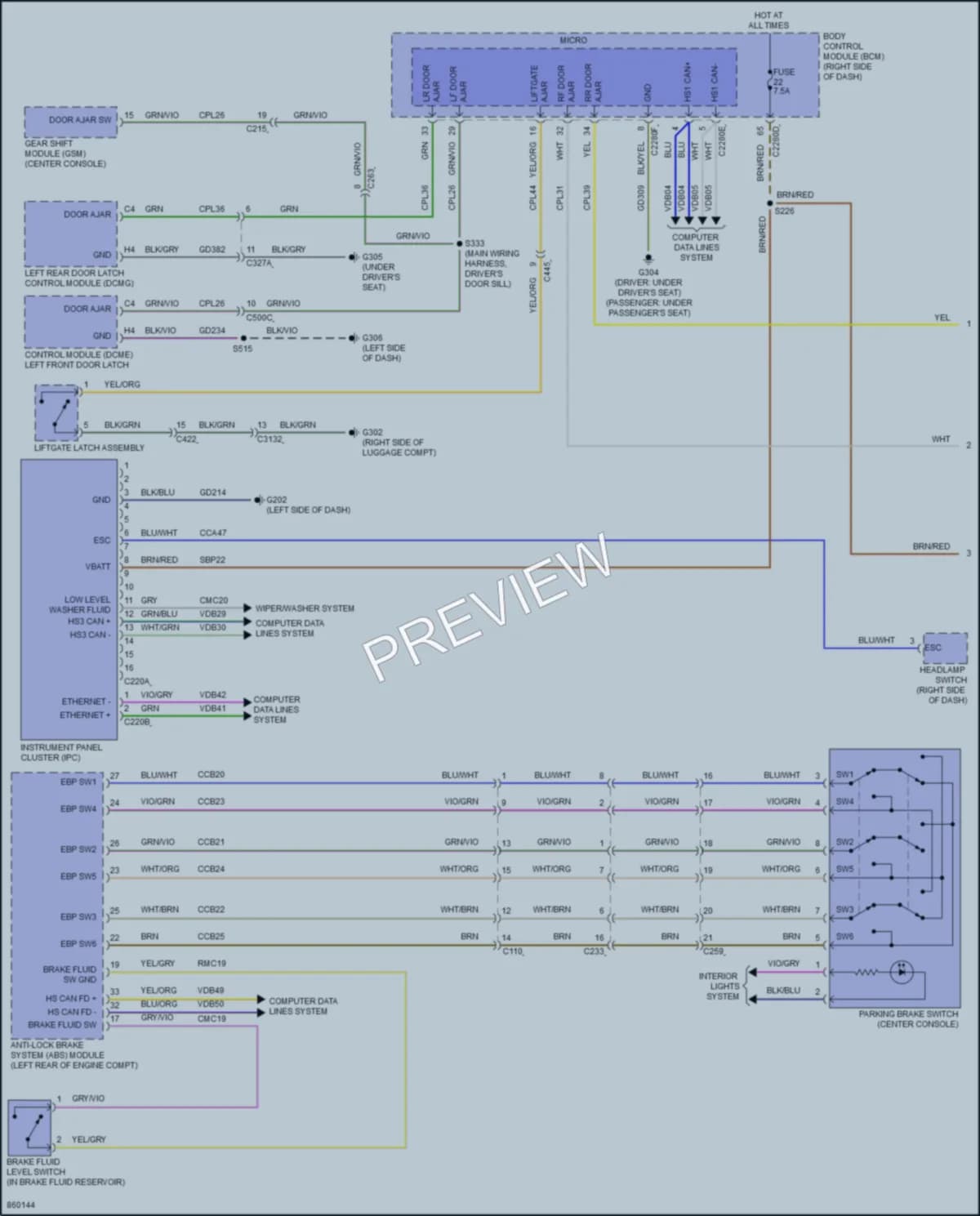 2024 Ford MustangMachE Instrument Cluster wiring diagram preview