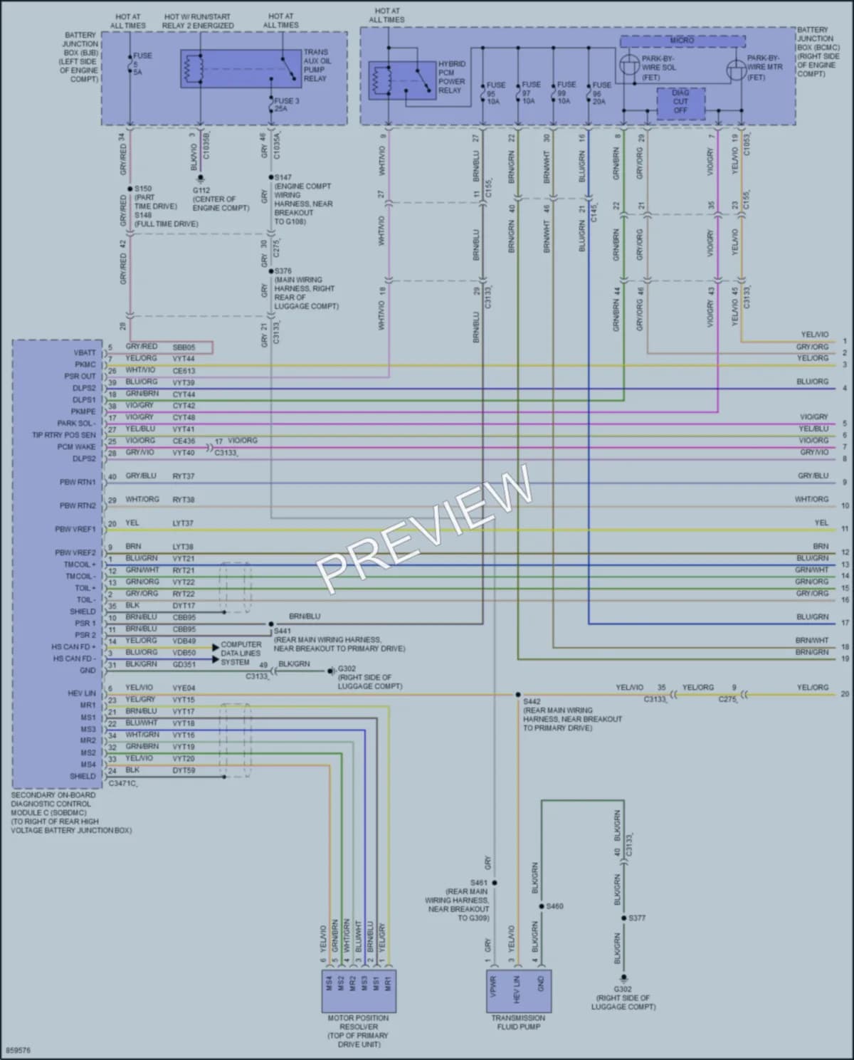 2024 Ford MustangMachE Transmission wiring diagram preview