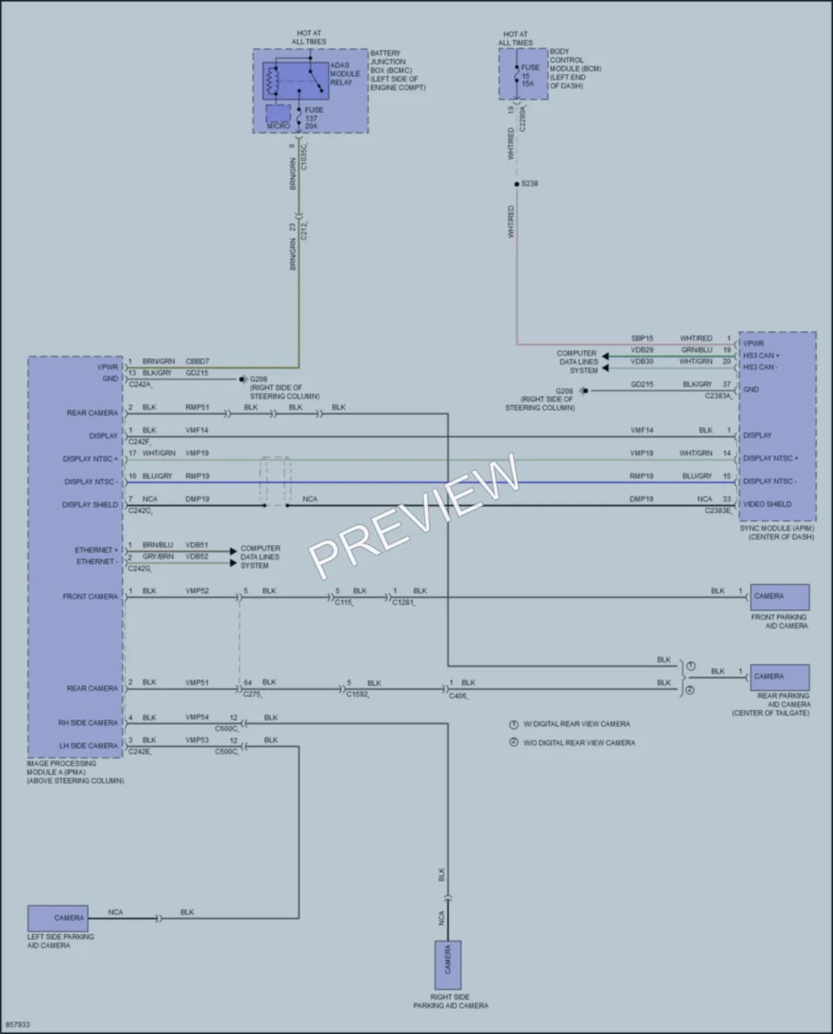 2024 Ford Ranger Navigation wiring diagram preview