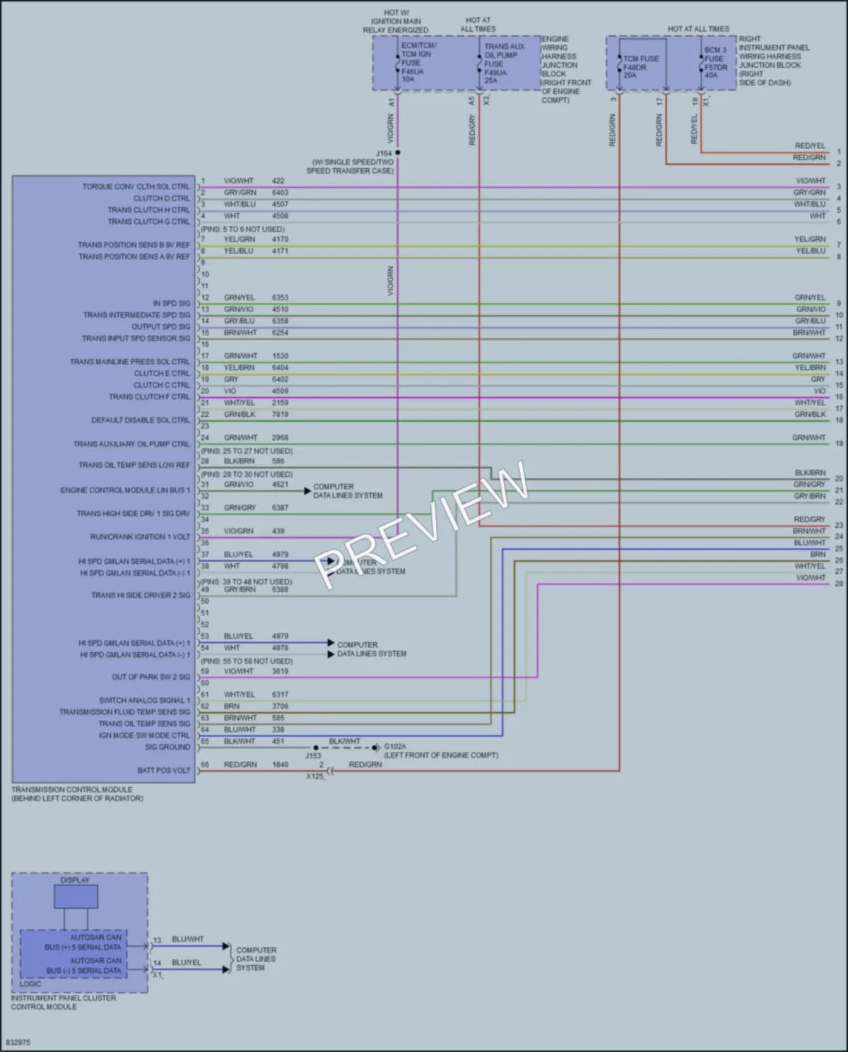 2024 GMC 1500SierraDenali Transmission wiring diagram preview