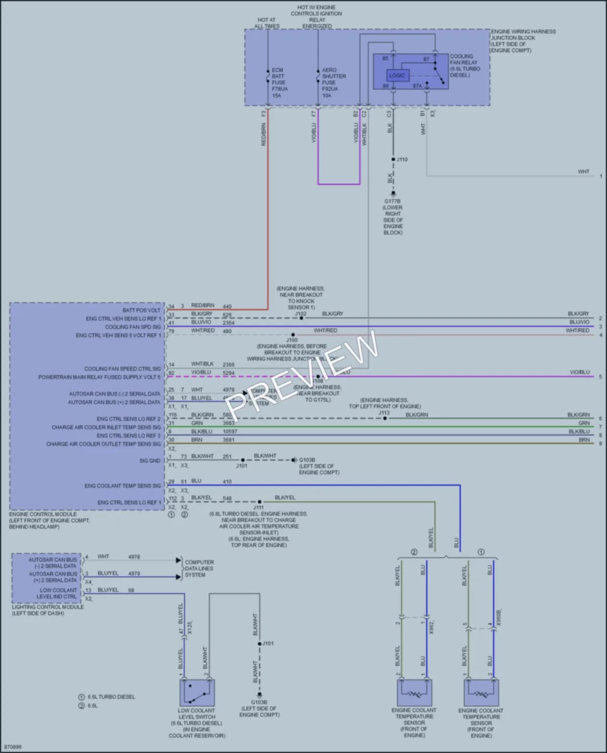 2024 GMC 2500HDSierra Cooling Fan wiring diagram preview