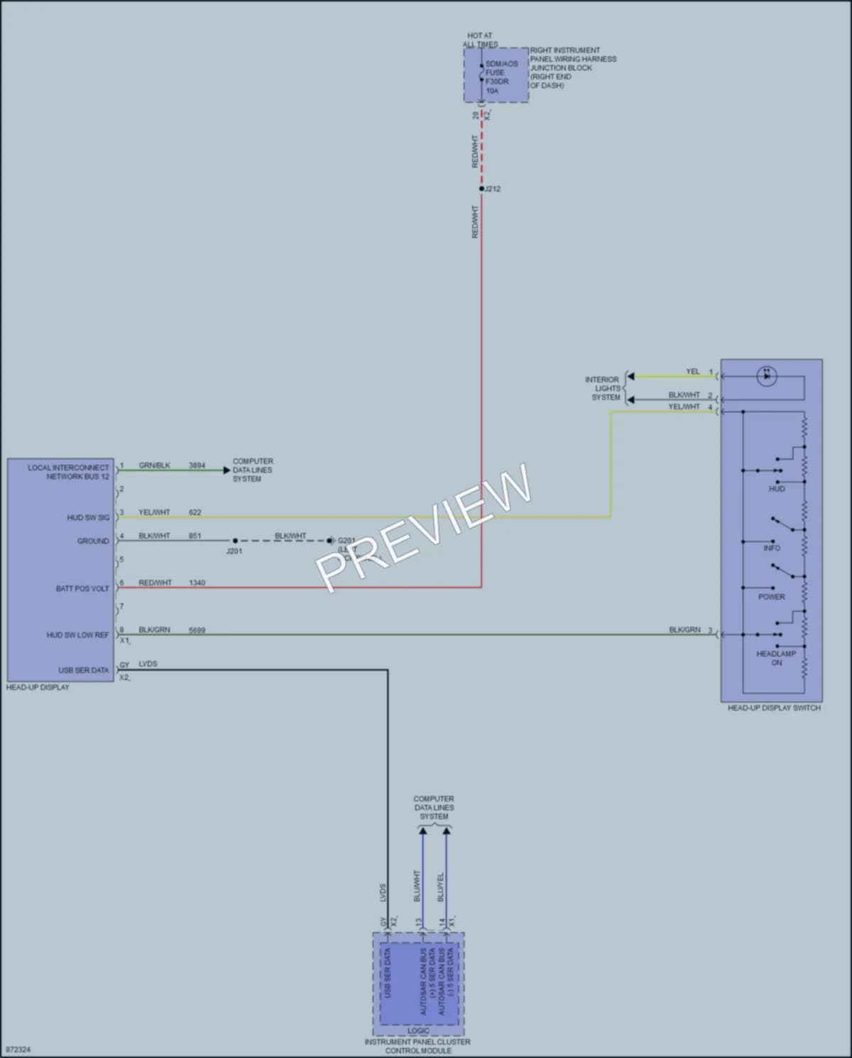 2024 GMC 2500HDSierra Instrument Cluster wiring diagram preview