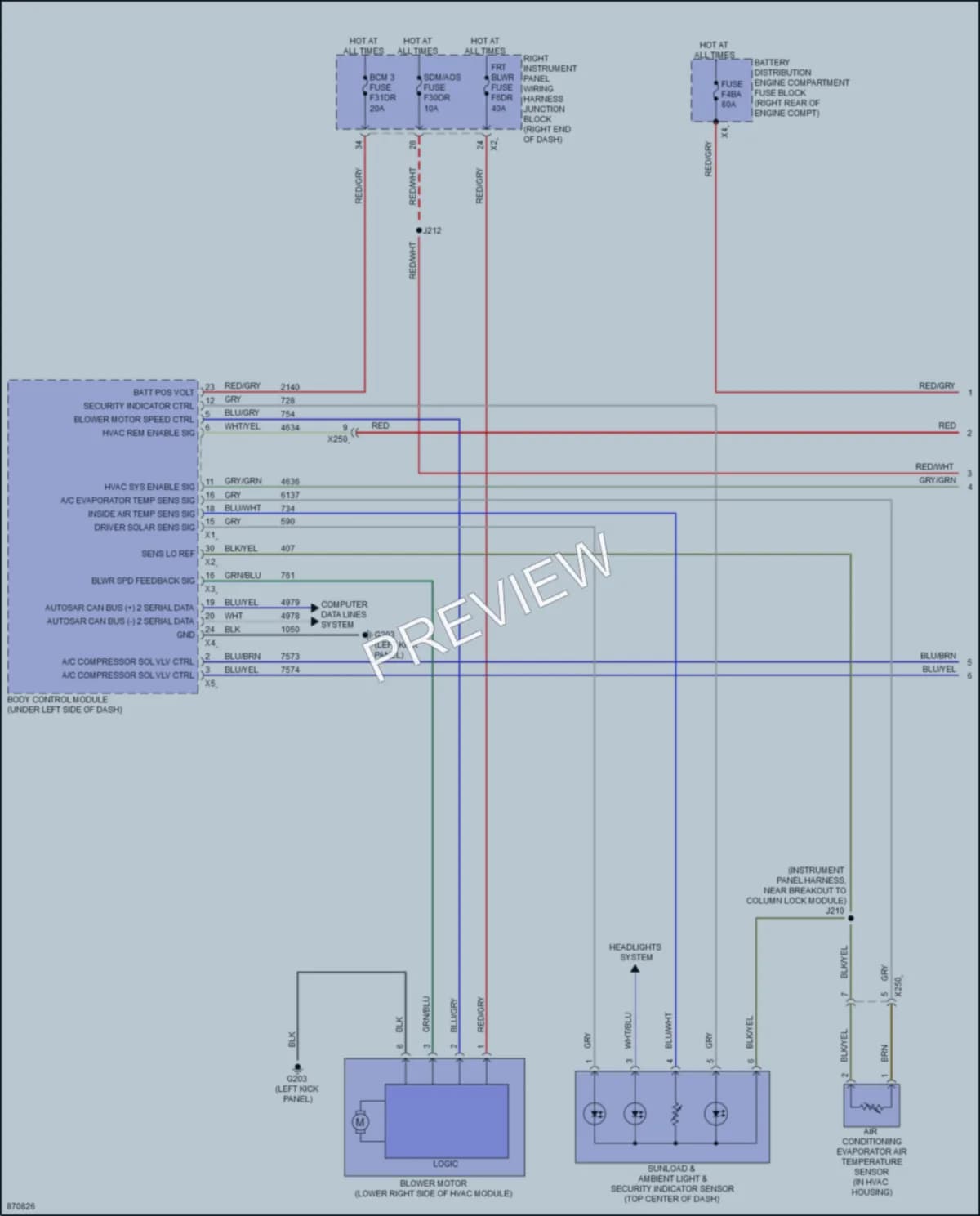 2024 GMC 2500HDSierraDenali Air Conditioning wiring diagram preview