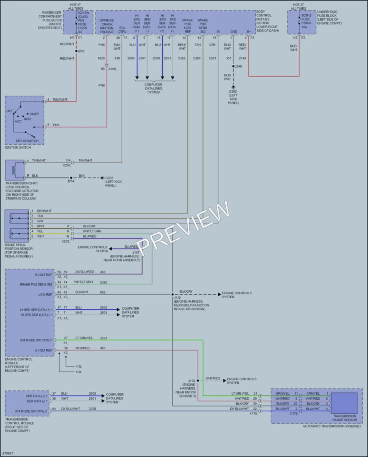2024 GMC 2500Savana Shift Interlock wiring diagram preview