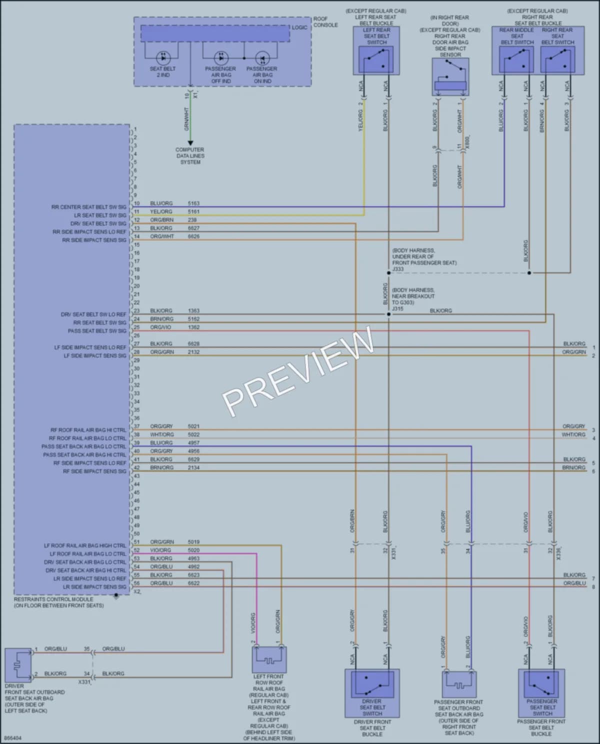 2024 GMC 3500HDSierraDenali Supplemental Restraints wiring diagram preview
